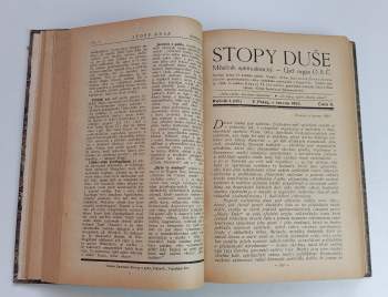 Edgar Theodor Havránek: Stopy duše - měsíčník spiritualistický . Ústřední orgán obce spiritistů - ročník II. (III.) čísla 1 - 5 + ročník I. (III.) čísla 6 - 10 - 12 + Nová kultura - časopis věnovaný zdravotnictví, přirozené životosprávě - ročník IV. čísla 1 - 9