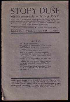 Stopy duše, ROČNÍK I. (III.)