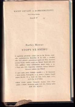 Farley Mowat: Stopy ve sněhu