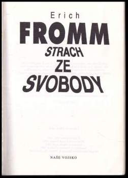 Erich Fromm: Strach ze svobody