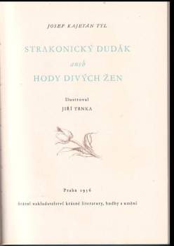 Josef Kajetán Tyl: Strakonický dudák, aneb, Hody divých žen