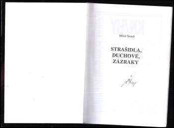 Miloš Štraub: Strašidla, duchové, zázraky