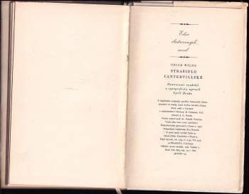 Oscar Wilde: Strašidlo cantervillské