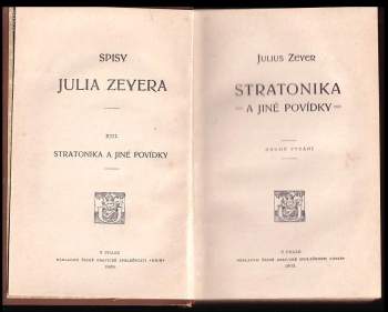 Julius Zeyer: Stratonika a jiné povídky