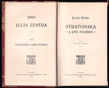 Julius Zeyer: Stratonika a jiné povídky