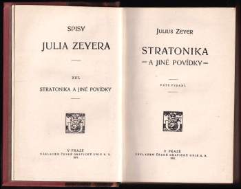 Julius Zeyer: Stratonika a jiné povídky