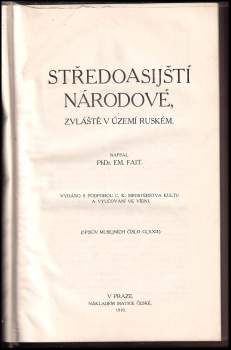 Emanuel Fait: Středoasijští národové