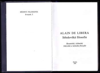 Alain de Libera: Středověká filosofie