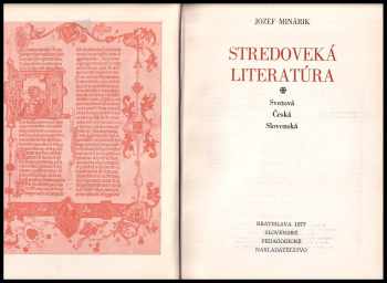 Jozef Mínárik: Stredoveká literatúra