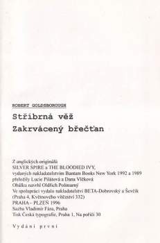 Robert Goldsborough: Stříbrná věž ; Zakrvácený břečťan : soukromý detektiv Nero Wolfe