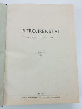 M Vlk: Strojírenství - časopis ministerstva strojírenství - svazek 5