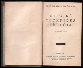 Svatopluk Černoch: Strojně technická příručka