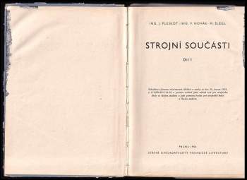 Josef Pleskot: Strojní součásti