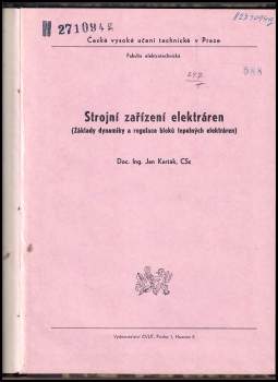 Jan Karták: Strojní zařízení elektráren