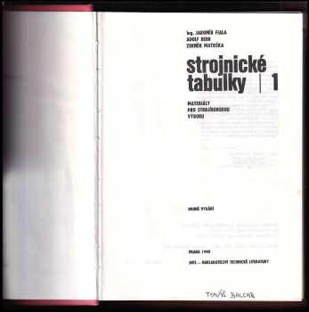Strojnické tabulky