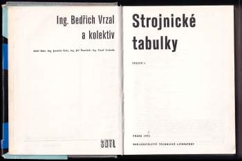 Bedřich Vrzal: Strojnické tabulky I + II - KOMPLET