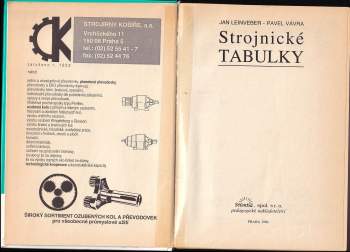 Pavel Vávra: Strojnické tabulky