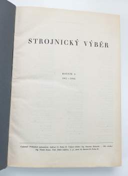 Stanislav Kohoušek: Strojnický výběr - ročník I. 1951 - 1952