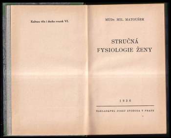 Miloslav Matoušek: Stručná fysiologie ženy