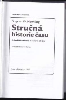 Stephen Hawking,: Stručná historie času