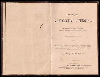 Dominik Alois Špachta: Stručná katolická liturgika
