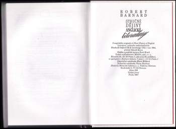 Robert Barnard: Stručné dějiny anglické literatury