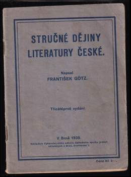 Stručné dějiny literatury české