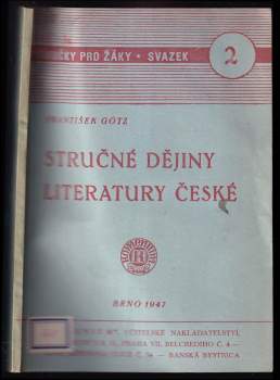 Stručné dějiny literatury české