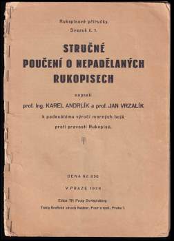 Stručné poučení o nepadělaných rukopisech