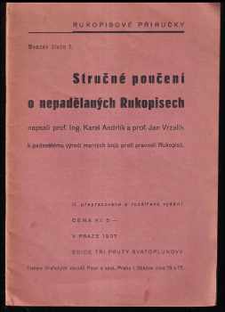 Stručné poučení o nepadělaných Rukopisech