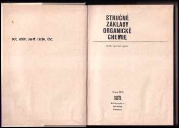 Josef Pacák: Stručné základy organické chemie