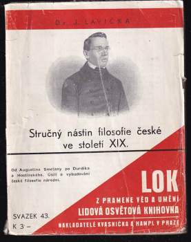 Stručný nástin filosofie československé ve stol. XIX
