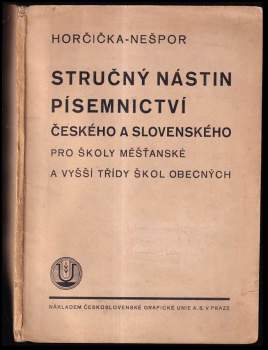 Stručný nástin písemnictví českého a slovenského s dodatkem o slovesnosti