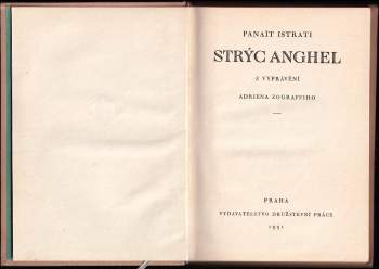 Panait Istrati: Strýc Anghel