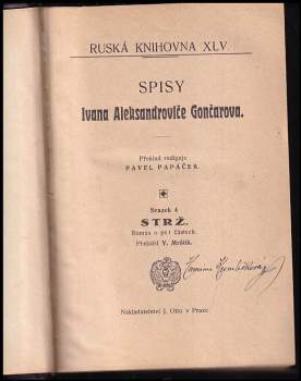 Ivan Aleksandrovič Gončarov: Strž - román o pěti částech