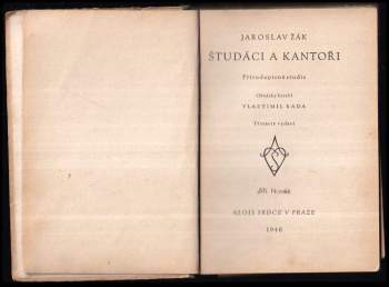 Jaroslav Žák: Študáci a kantoři