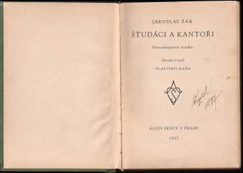 Jaroslav Žák: Študáci a kantoři