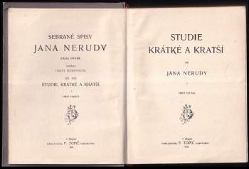 Jan Neruda: Studie krátké a kratší