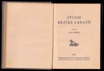 Jan Neruda: Studie krátké a kratší