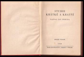 Jan Neruda: Studie krátké a kratší