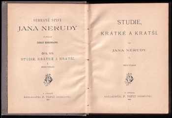 Jan Neruda: Studie, krátké a kratší