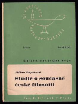 Studie o současné české filosofii