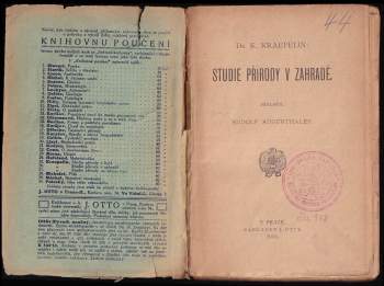 Karl Kraepelin: Studie přírody v zahradě