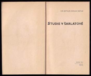 Arthur Conan Doyle: Studie v šarlatové