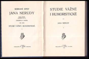 Jan Neruda: Studie vážné i humoristické