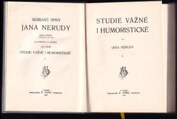 Jan Neruda: Studie vážné i humoristické