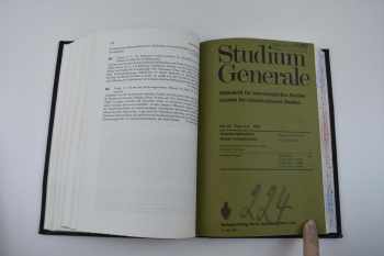 Studium Generale (Zeitschrift für interdisziplinäre Studien / Journal for interdisciplinary studies), vol. 23
