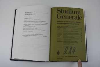 Studium Generale (Zeitschrift für interdisziplinäre Studien / Journal for interdisciplinary studies), vol. 23