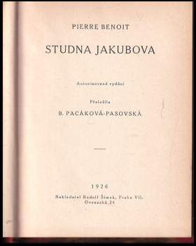 Pierre Benoit: Studna Jakubova