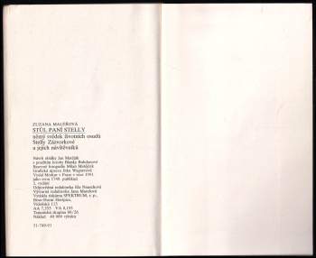 Zuzana Maléřová: Stůl paní Stelly